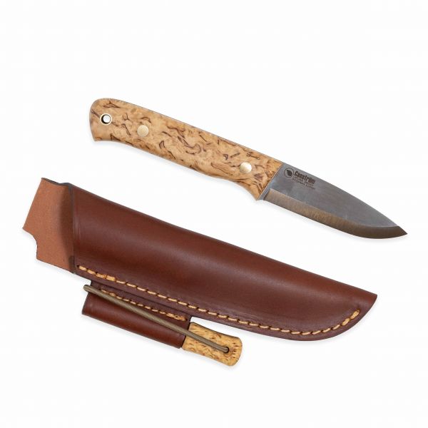 Woodsman Knife Curly Birch with Firesteel