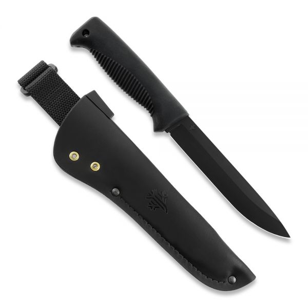 M95 Ranger Puukko, 80CrV2 Cerakote, leather