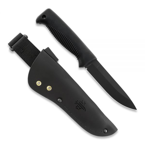 M07 Ranger Puukko, 80CrV2 Cerakote, leather