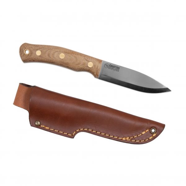 No.10 SFK Canvas Micarta, leather sheath